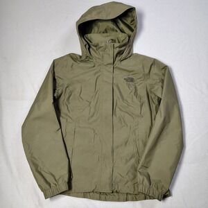 The North Face Resolve 2 Rain Jacket Womens Small Olive Green DryVent A2VCL